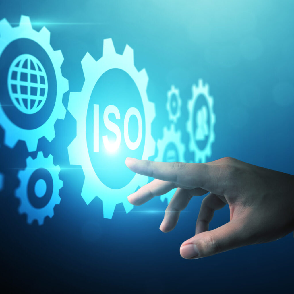 Concept of ISO standards quality control assurance warranty business technology
